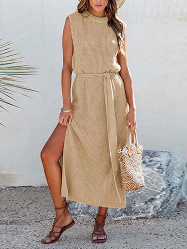Stunncal Knitted Split Dress
