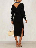 Stunncal V Neck Autumn Dress