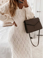 Stunncal Sexy Bag Hip Sweater Dress