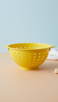 Sunny Yellow colander, quick-drain design